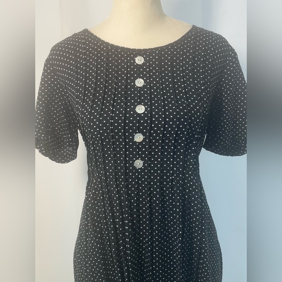 VTG 90s MSK Polka Dot Midi Dress - Picture 4 of 6